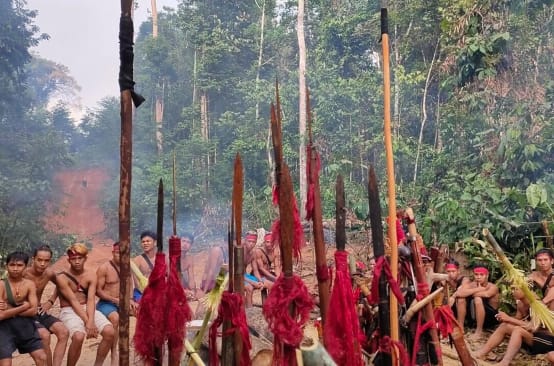 Indígenas Dayak Tomun de Kinipan resisten contra la deforestación de su bosque por la empresa de aceite de palma SML