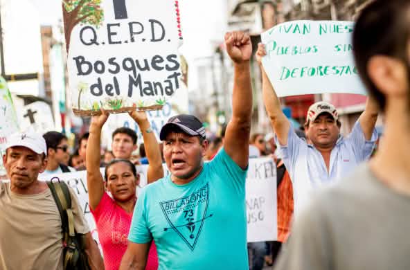 Manifestación en Iquitos, Perú