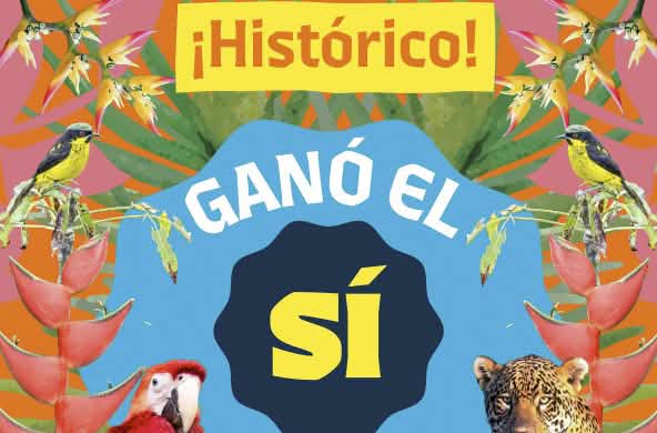"SÍ al Yasuní" ganó referéndum nacional en Ecuador. Afiche de la campaña.