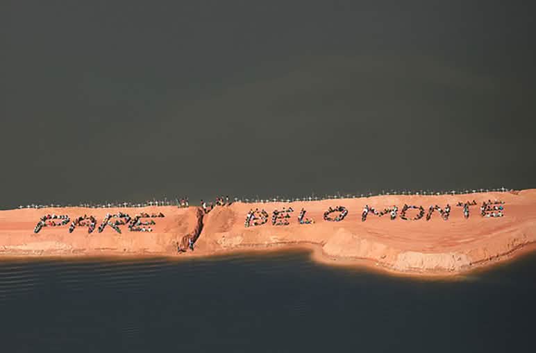 Protesta en 2012 para detener Belo Monte