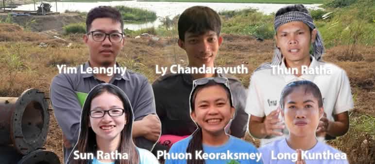 Están libres, pero en libertad condicional. Los jóvenes activistas de Mother Nature Camboya siguen enfrentándose a largas penas de prisión 3 jóvenes mujeres y 3 hombres jóvenes encarcelados