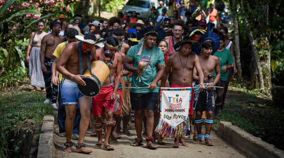 Encuentro de la Teia dos Povos (red popular) de Bahía , Brasil