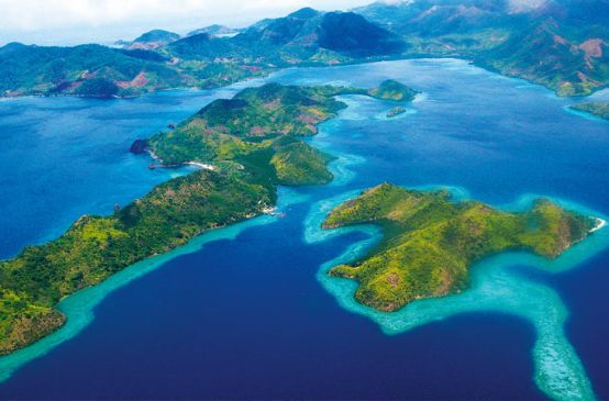 Vista aérea de la isla de Palawan en Filipinas